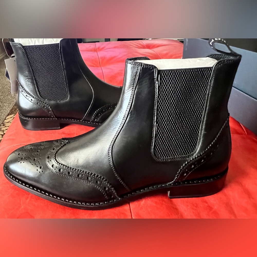 Anthony Veer Classic Black Leather Men's Chelsea boots size 11 - Picture 4 of 8